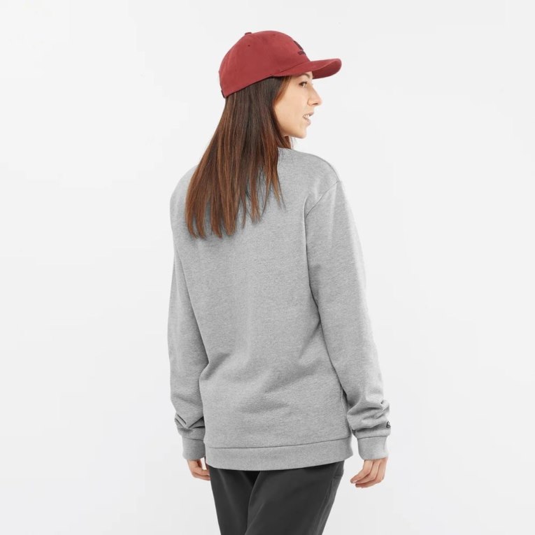 Grey Salomon Outlife Logo Summer Heather Women's Sweatshirt | PH 75920G